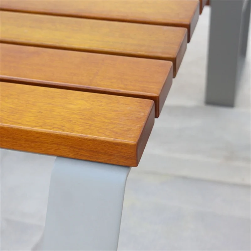 outdoor public commercial square wpc wood picnic table with 4 benches restaurant school outside all weather  table and chair