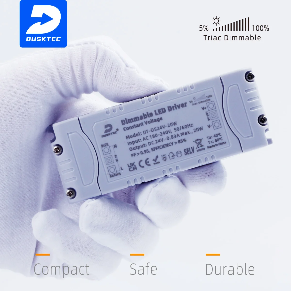 DUSKTEC wholesale led driver Phase triac Dimmable power supply led panel voltage transformer