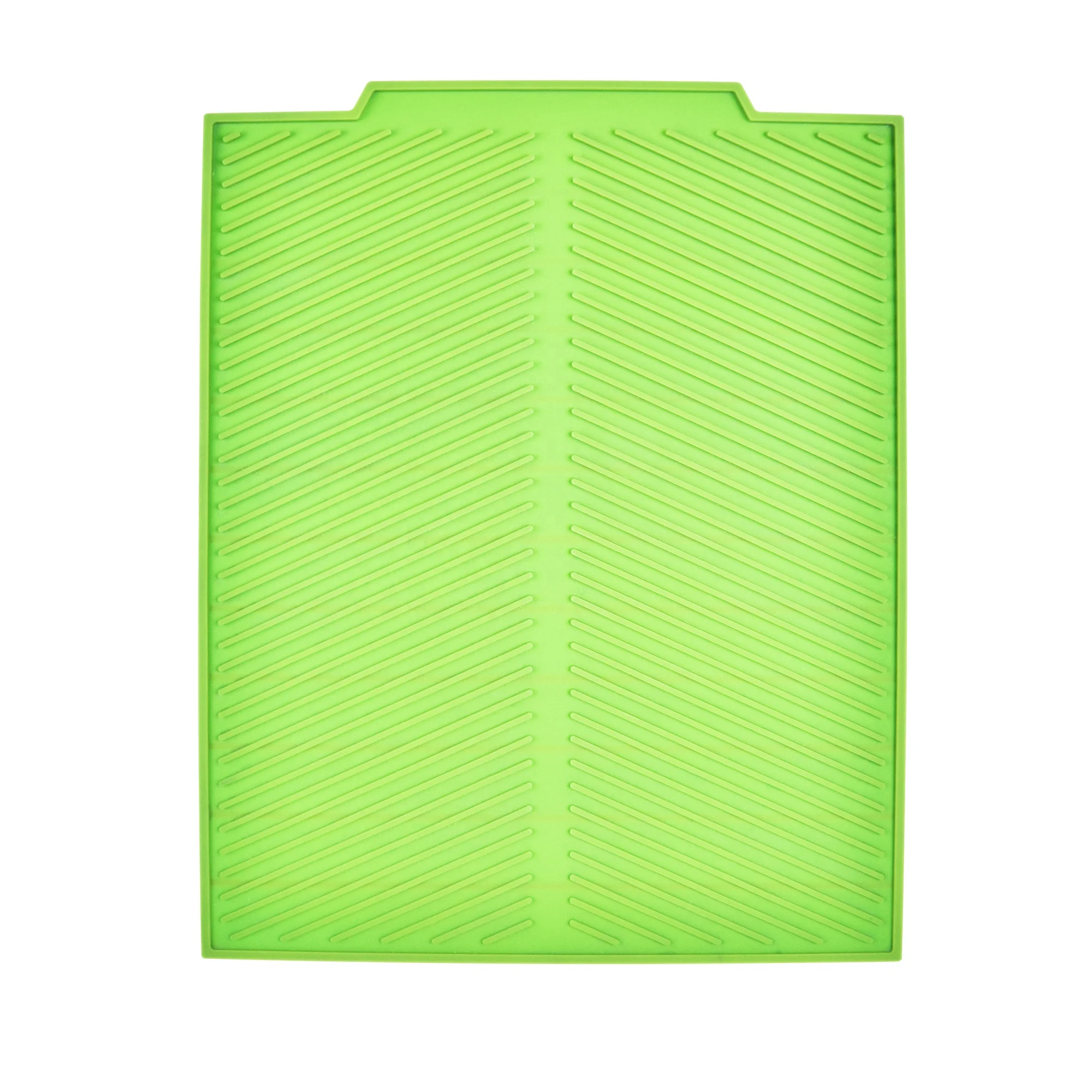 Dish Washer Safe and Heat Resistant Self Draining Silicone Drying Mat Dish and Glassware Silicone Mat