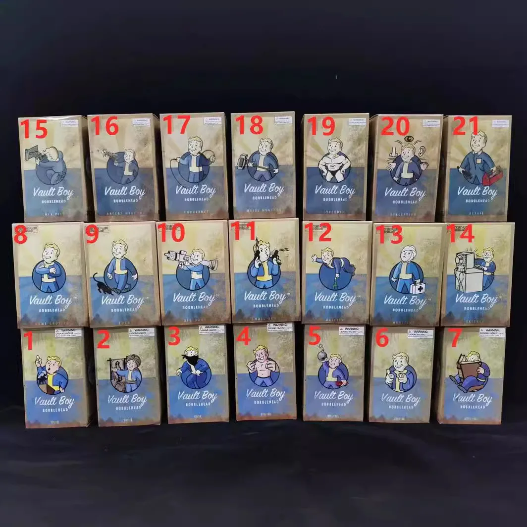 hot sell 28 style Classic Games Vault Boy Figure Toy With Box Fallout 4 1 2 3 Figure Q Version Cute Cartoon Model Doll
