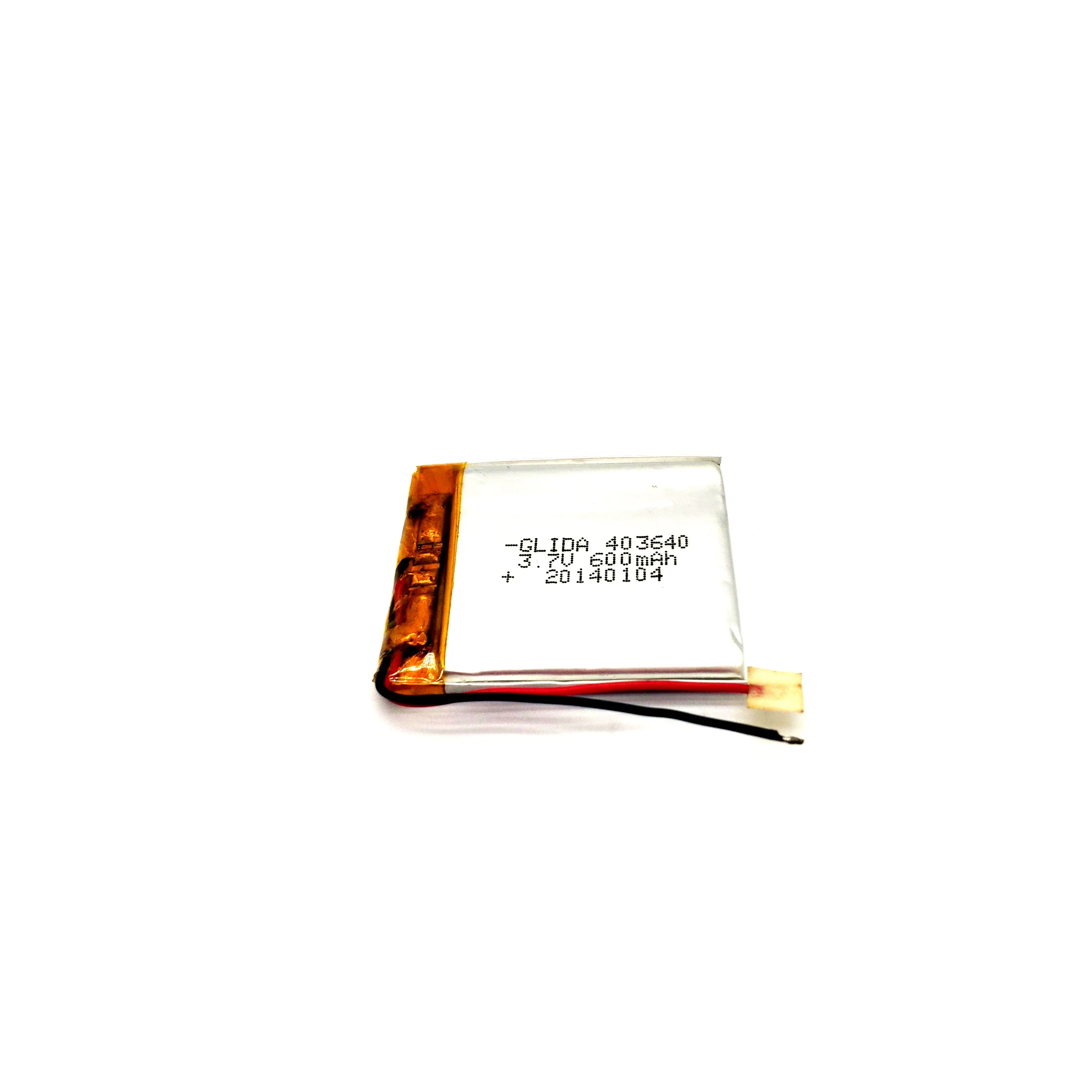 2021 INR перезаряжаемый 403640 3.7V 3 6 v 600mAh полимерный аккумулятор для электрическое приложение