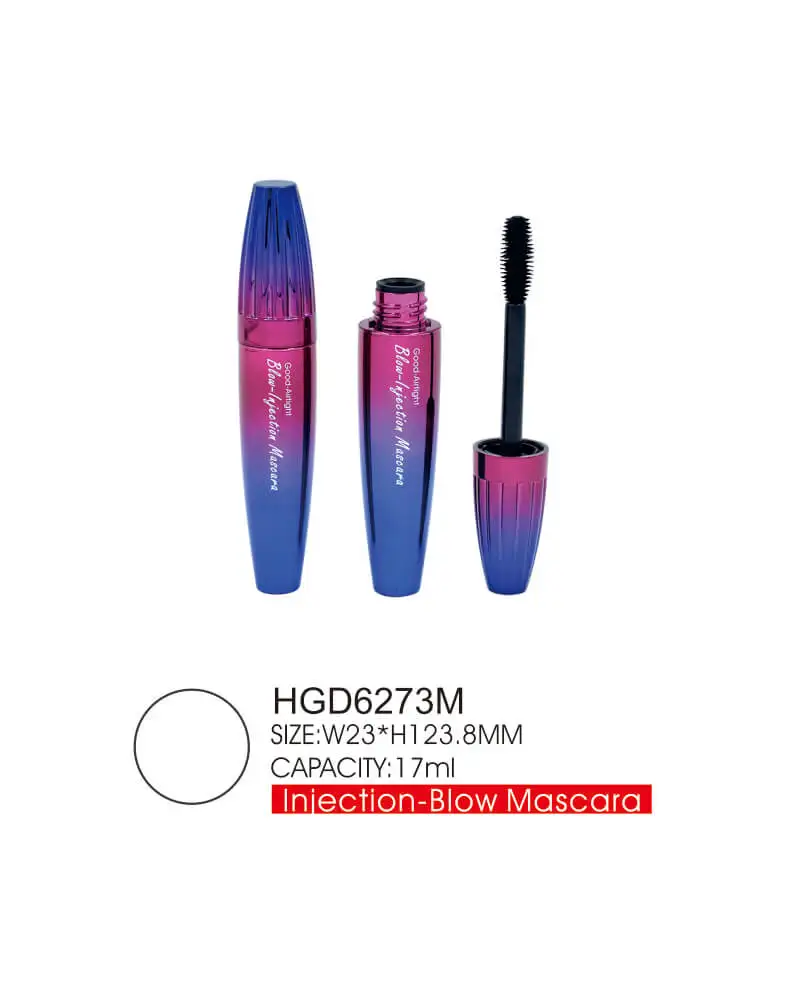 Elegant gradient metallization cosmetic eyebrow tube empty eyelash packaging mascara container