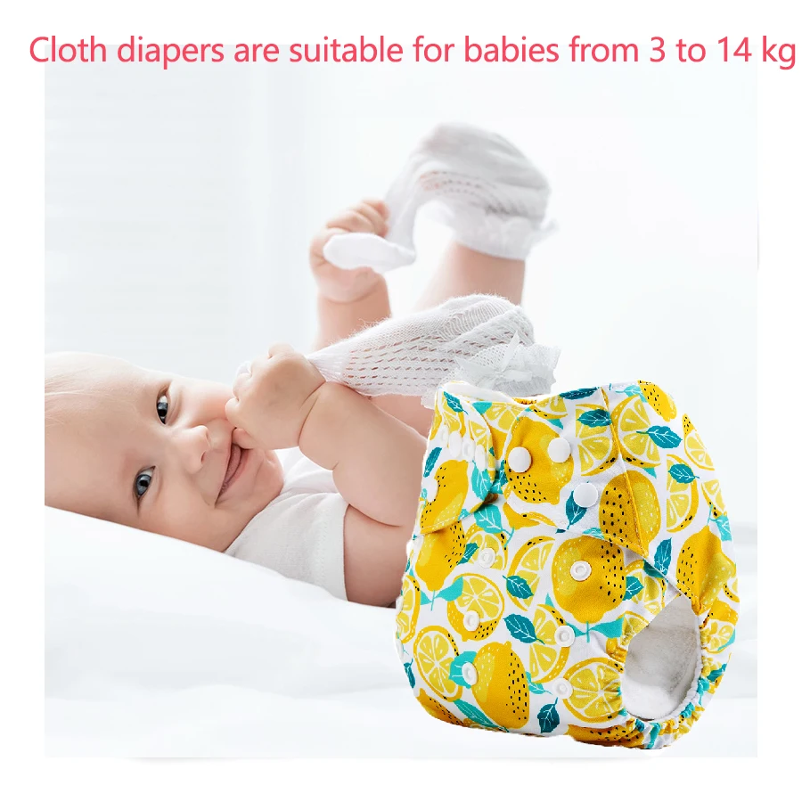 2 Cloth Diaper Covers &3pcs Microfiber inserts &1 Wet Dry Bag Washable Reusable Cloth Diaper Sets with Wet Bag