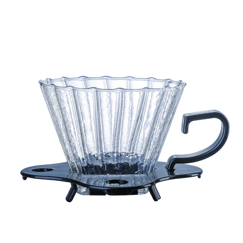 Reusable coffee v  60 dripe with filter paper high borosilicate glass material supplied  high temperature resistant manufacturer