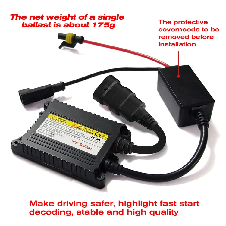 hid xenon light 55W hid ballast hid xenon kit headlight kits 6000k light work auto pair vehicle bulb H1 H3 H7 H11 9005 HB3 H4