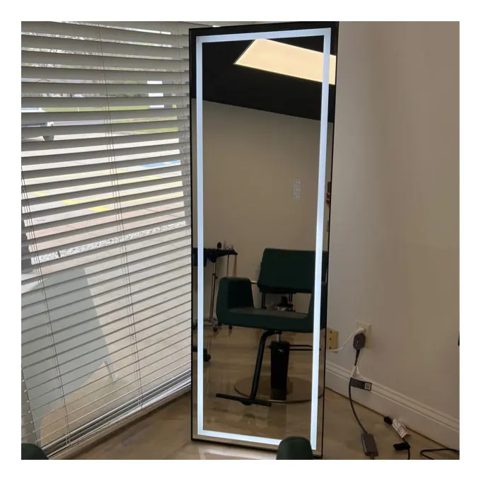 Aluminum Framed Wall Mounted Round Corner Backlit Long Full Body LED Smart Mirror Cheap Price with Light