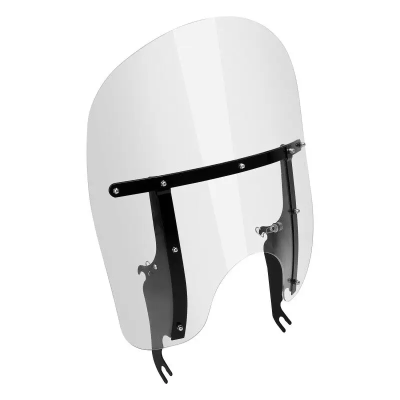 TCMT Clear Windscreen Windshield Chrome & Black bracket Fit For Harley Softail Fatboy FLST Slim FLS Heritage Classic 2000-2017