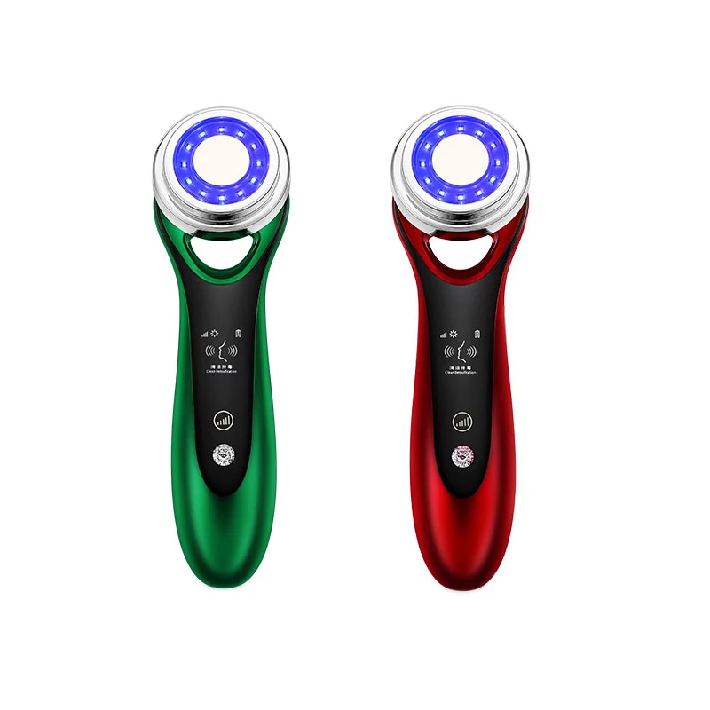 RF Face Vibrating Ultrasonic Beauty Device EMS Facial Massager
