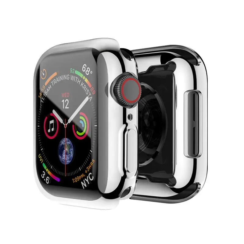 Soft Transparent Clear TPU Screen Protector Watch Protective Case For Apple Watch Series 6 5 4 3 SE Cover 44mm 42mm 40mm 38mm