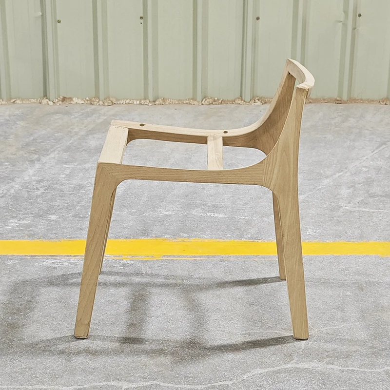 Ash Wood Unassembled Dining Chair Frame Furniture Frame for Home or Office Use