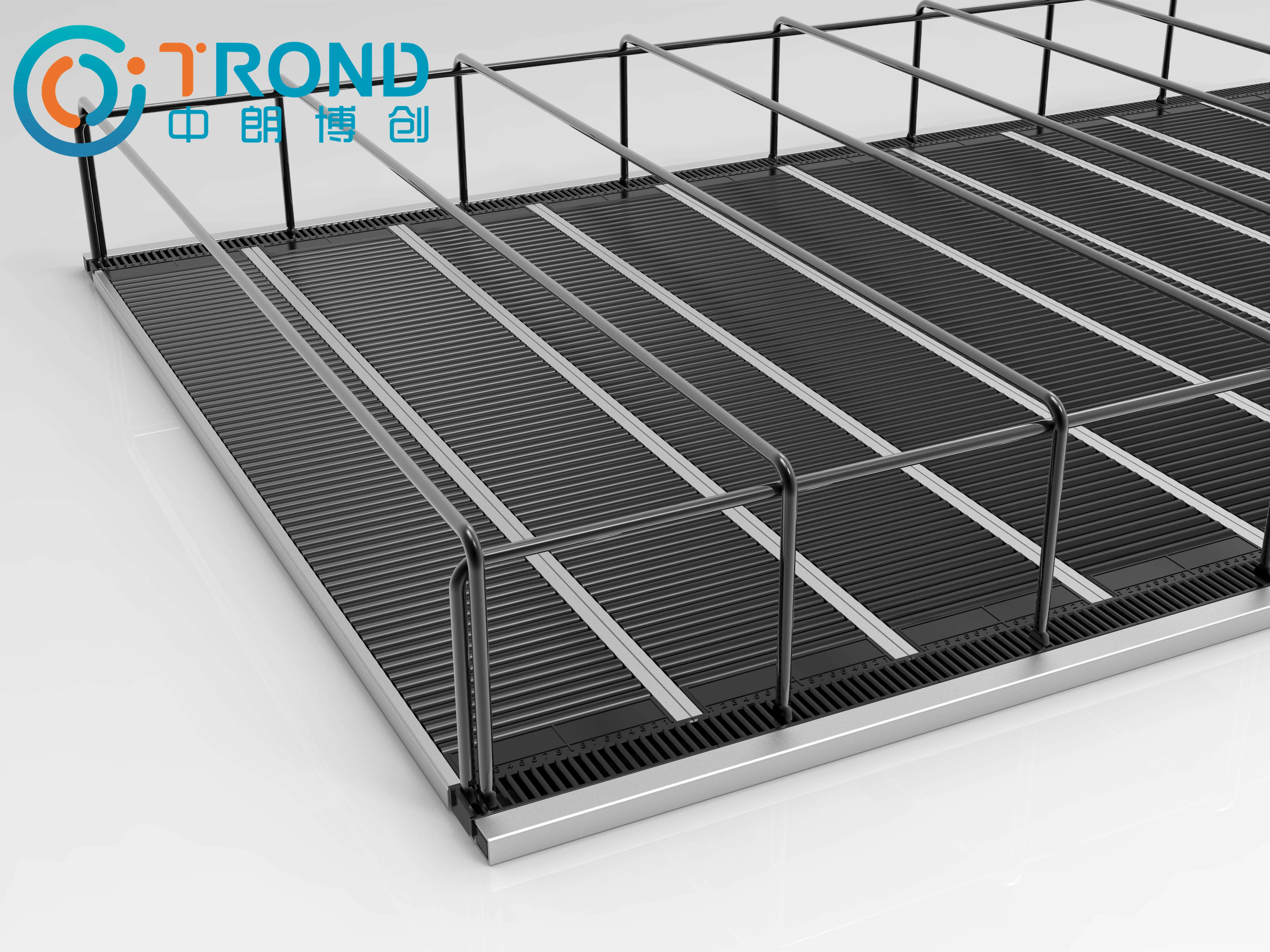 Adjustable Roller Track for Sliding Shelf System  Glide Gravity Feed Bottle Slider Drink Can Beverage Fridge Divider Pusher