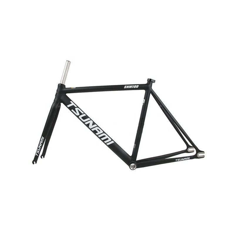 Tsunami Snm100 Aluminum Fixed Gear Frame And Fork Fixie Bike 49Cm 52Cm 55Cm  700C Track Bicycle Parts Frameset Bike Frames