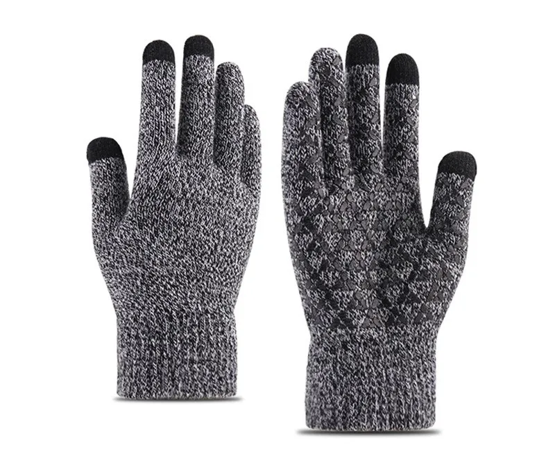 Wholesale Knit Gloves Touchscreen Warm Thermal Soft Elastic Cuff Fashion Outdoor Winter Anti-Slip Cycling Sports Gloves