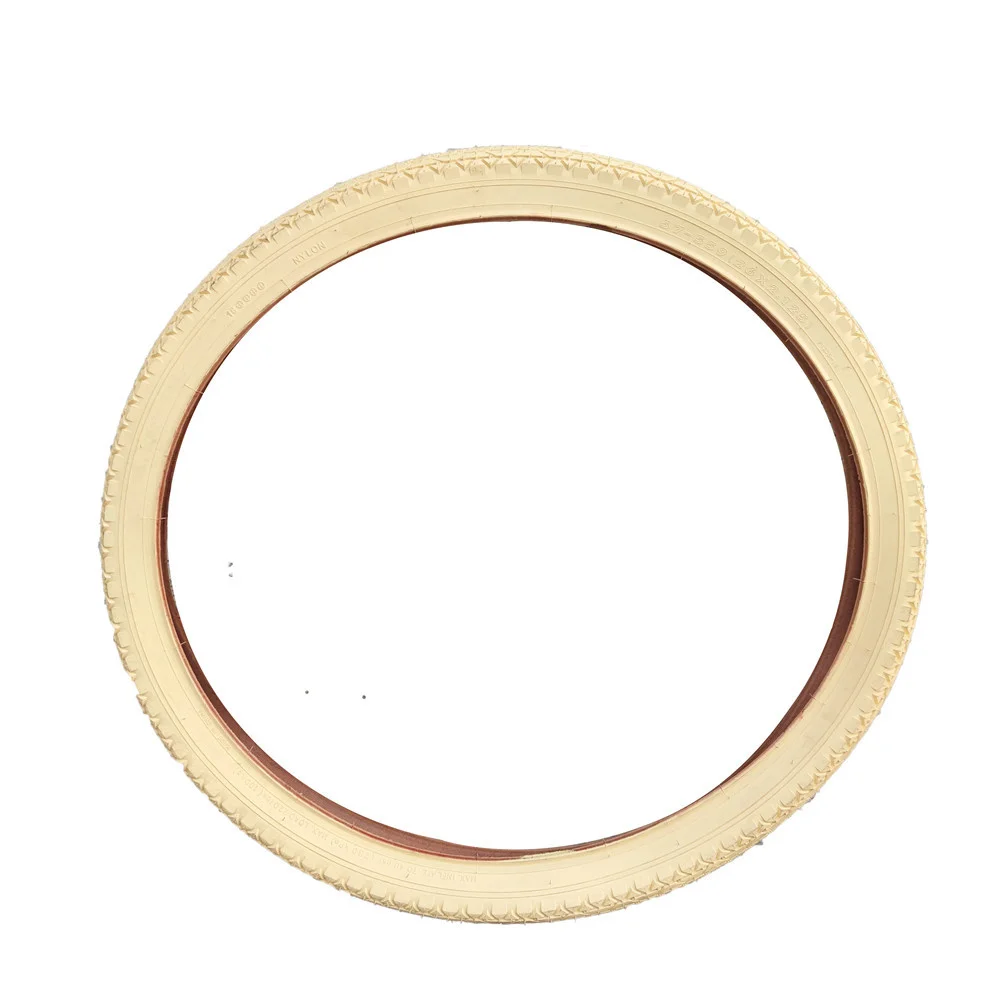 Offwhite Color Tire 26*2.125 Vintage Bike Tire Restoration Beach Cruiser Bike Yellow Color Tire With Tube Accessory