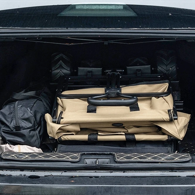 New Outdoor Folding Campsite Car Pulling Goods Small Trailer Folding Wagon For Garden Hand Pull Cart Hand Pull Cart