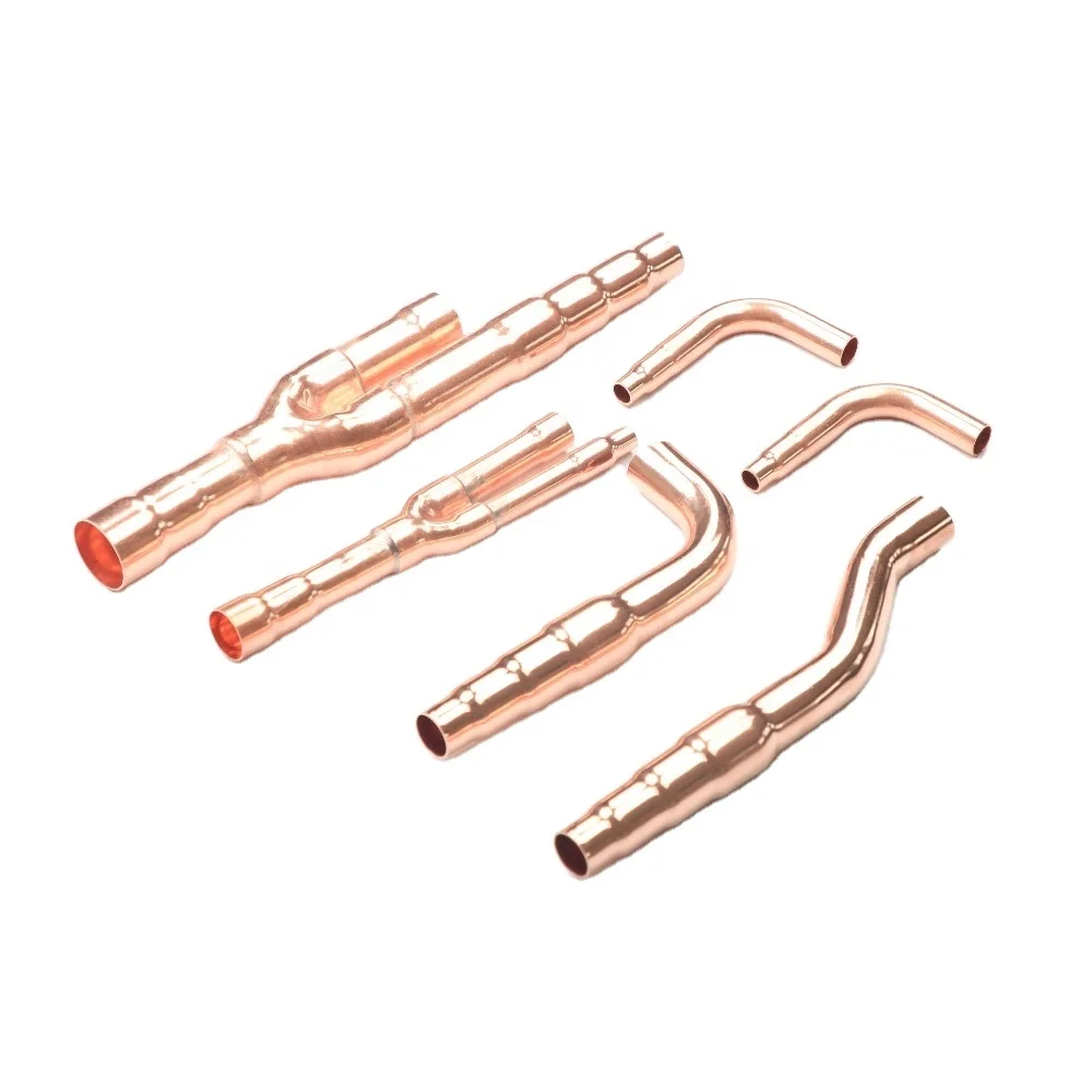 Оптовая продажа, под заказ, медный тройник хорошего качества, Редукционный медный тройник с углом 45 градусов для Daikin