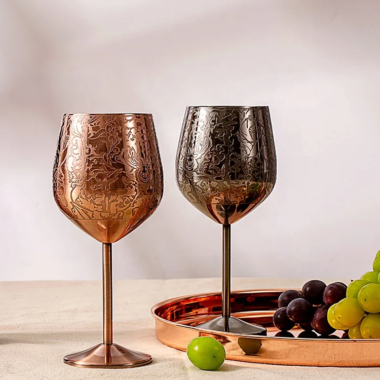 Hot Sale Stainless Steel Wine Glass Creative Wine Glasses Goblet For Party Camping