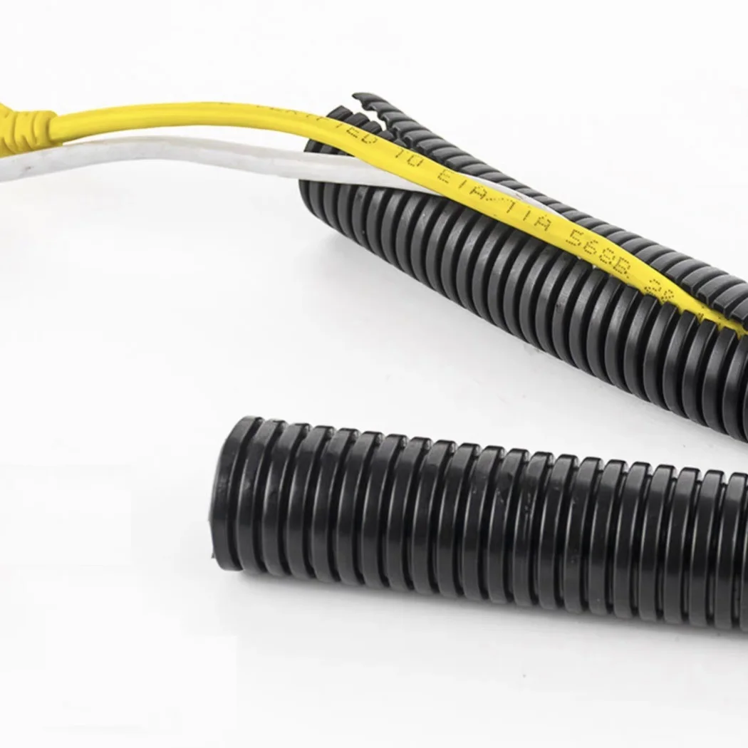 PP PA nylon flame retardant UV resistant flexible electrical cable conduit corrugated split wire loom pipe