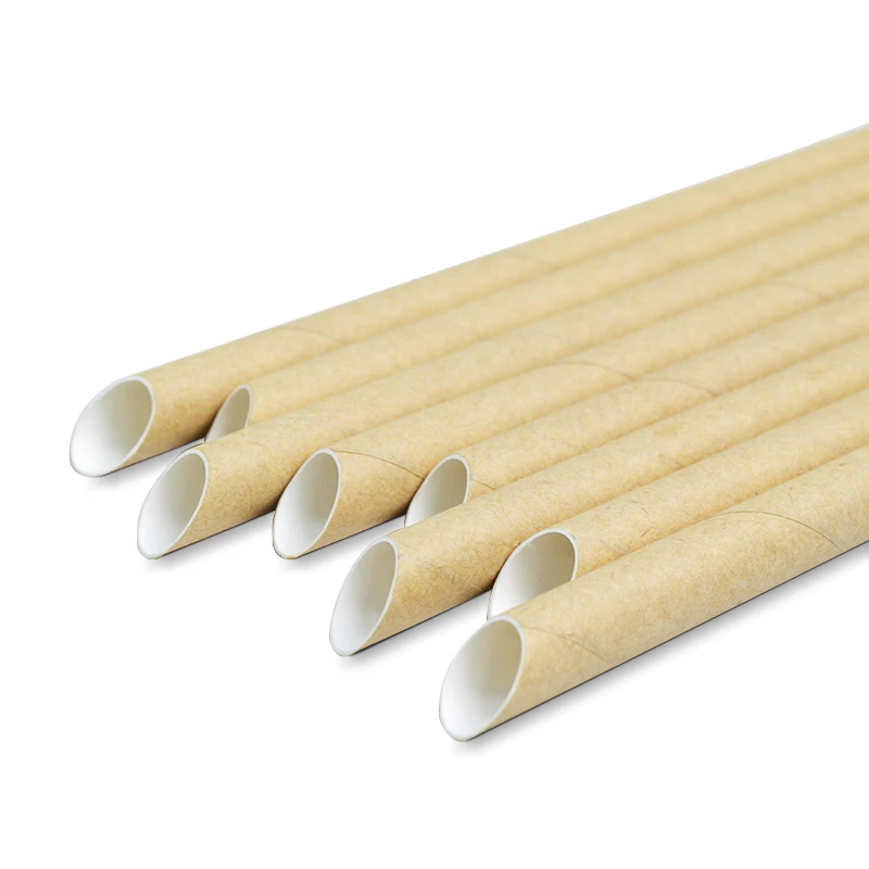 12mm biodegradable Boba Paper Straws Black And White Paper Straws For Milk Tea &Juice