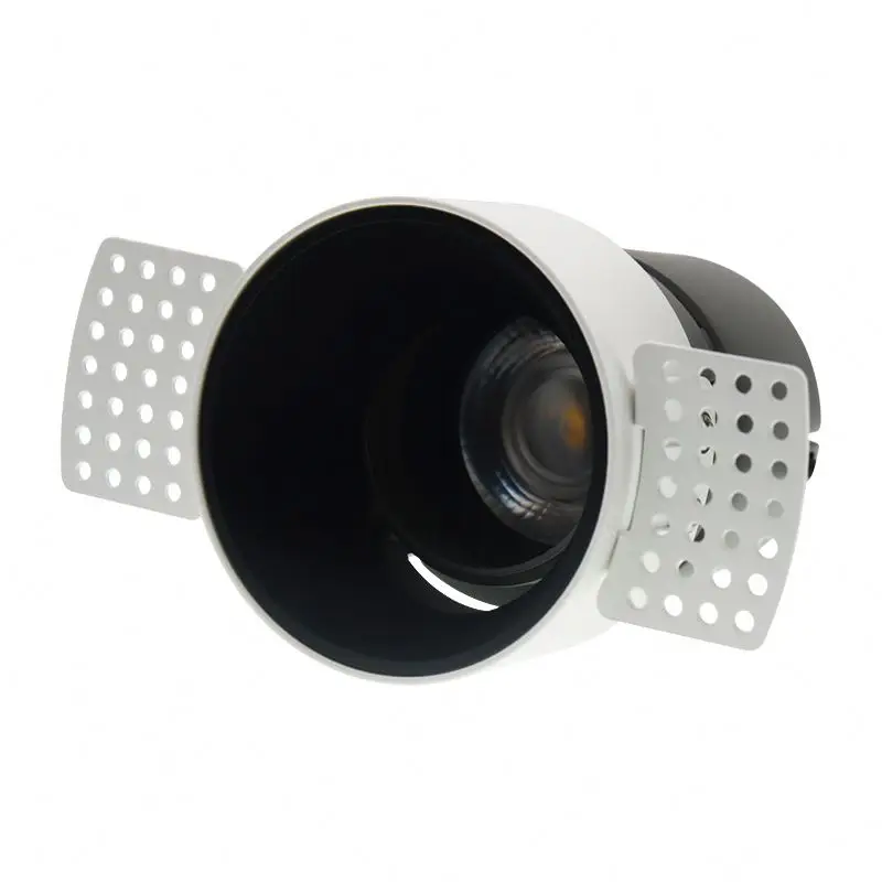 White Aluminium Adjustable Frameless Downlight Gu10 Fire-Rated Trimless Led Spot Light