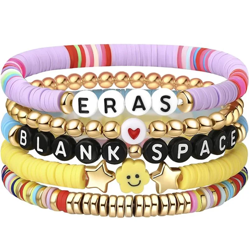 Customize Bohemian Letter Music Bracelet Handmade Taylor Friendship Exchange Bracelets