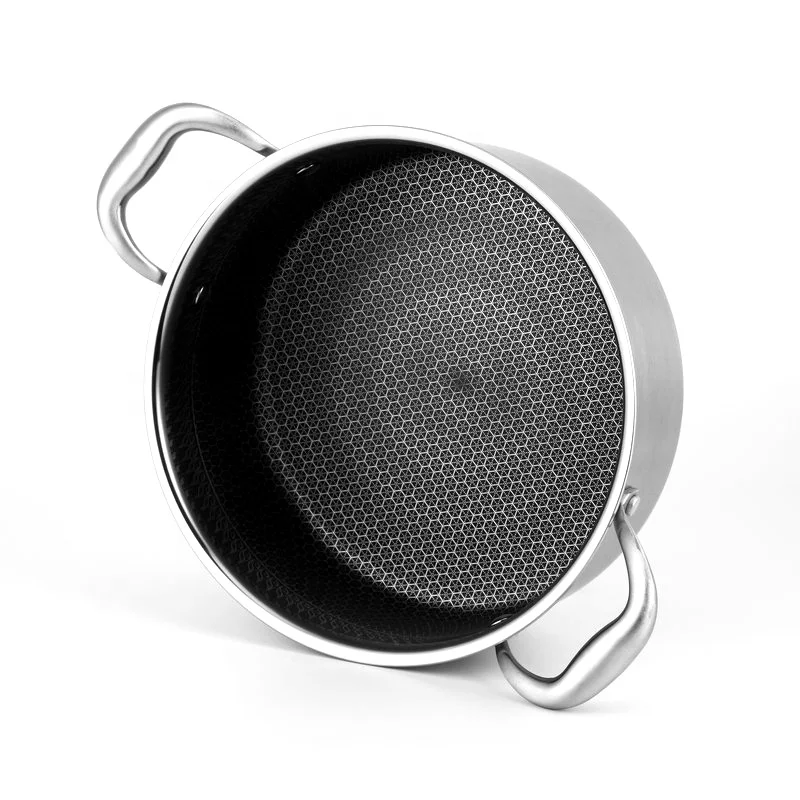 stainless steel  soup pot Hybrid Deep Stock Pot Heavy Duty Large Nonstick Soup Pot for Stew, Simmering, Soup household cookware