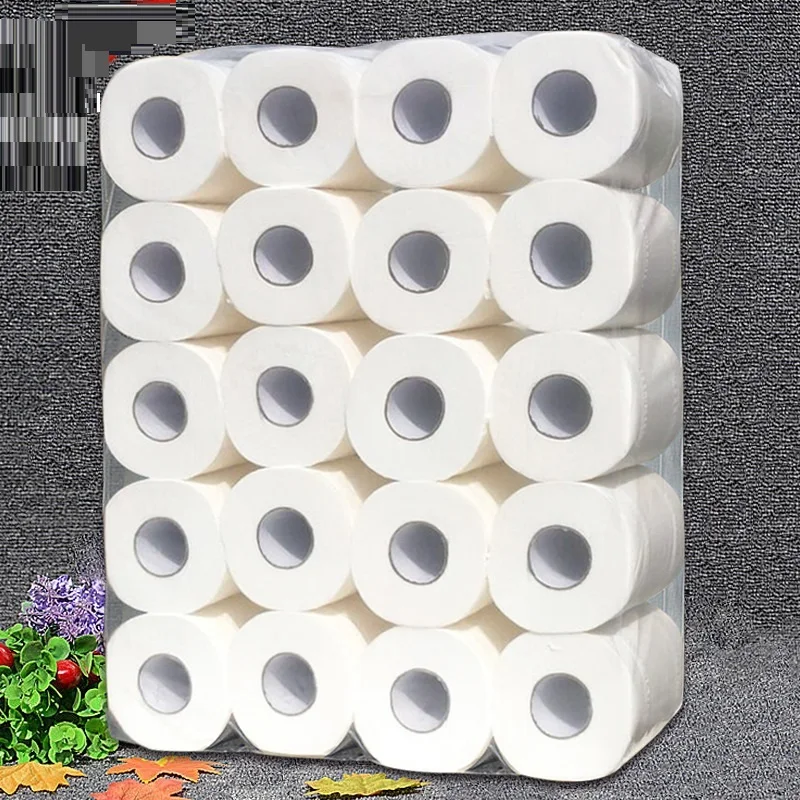 Wholesale Bamboo Pulp 5 Ply Bath Tissue White Jumbo Toilet Paper Bulk Roll With Core For Home