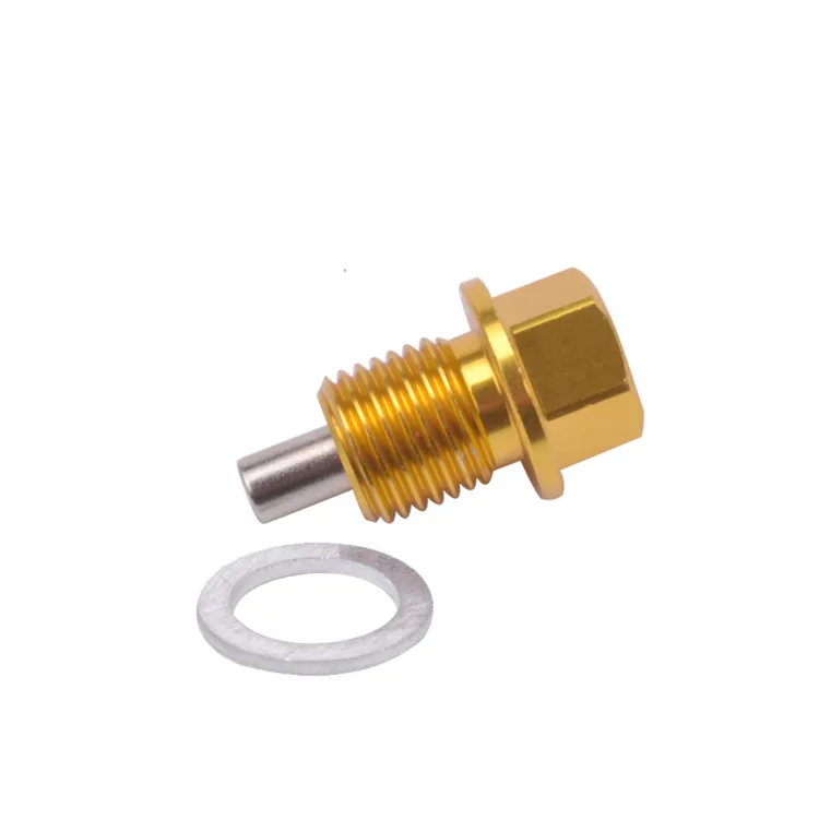  CNC Machined Aluminum Alloy Oil Pan Nut M18*1.25 Magnetic Engine Drain Plug Bolt for