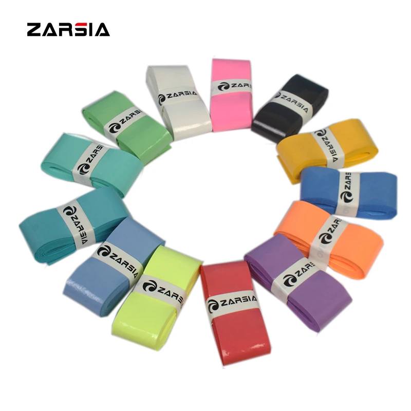 Zarsia tacky tennis badminton racket over grips skid proof fishing rod grips custom elastic headbands