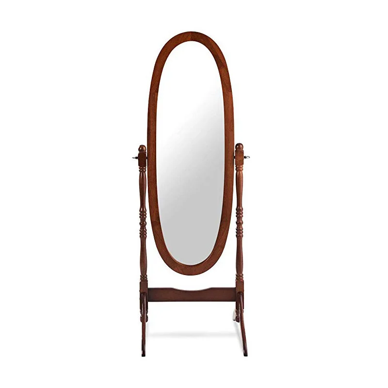
Decorative Standing Mirror, Wood Mirror Adjust the Angle 