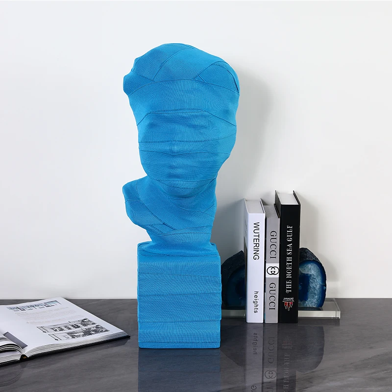 
Customize Modern Sculpture Mummy Statues Home Decor Modern Face Statue 