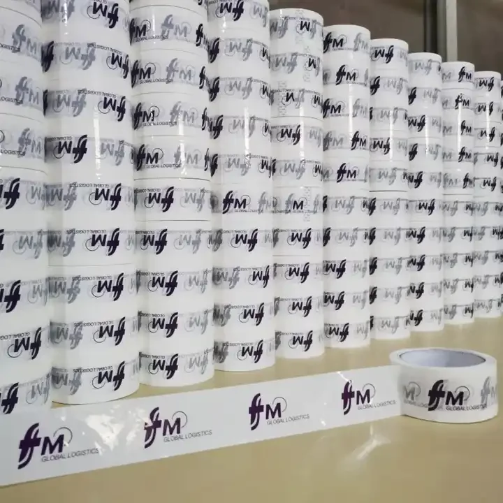 Personalised Branded Printed Package Bopp Adhesive Shipping Packing Custom Packaging Tape With Logo Roll