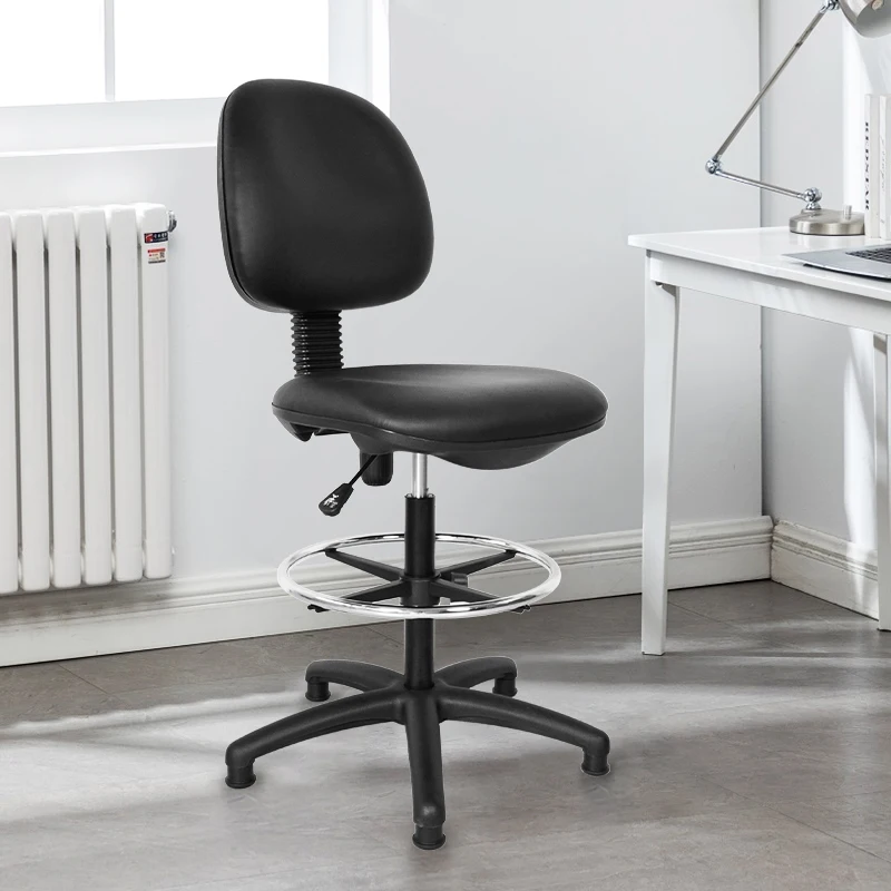 Ergonomic Armless Lab Beauty Barber Moving Saddle Dental Salon Stool Chair With Wheels And Round Footrest