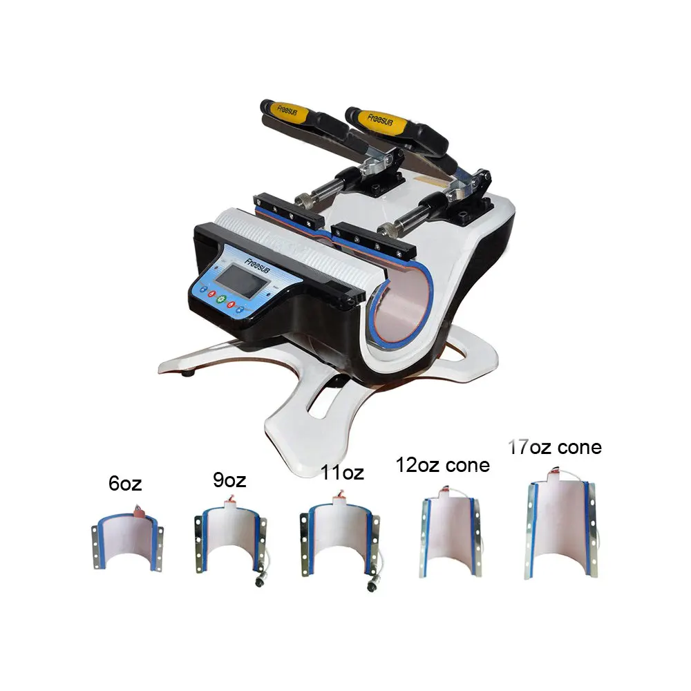 UK Stock 5 in 1 Combo Mini Automatic Sublimation Mug Heat Press Machine Multi Function Double Station Coffee Tumbler  Machine