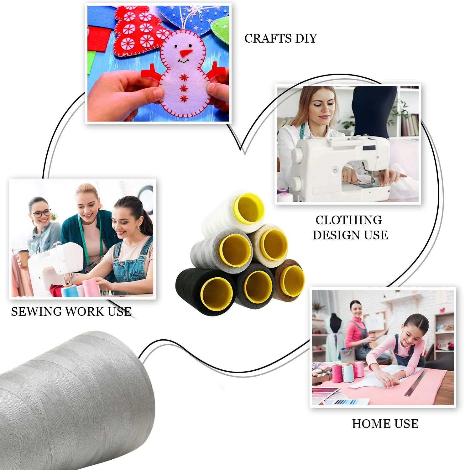 5000M Customized computarizado print gaby Embroidery machine polyester threads