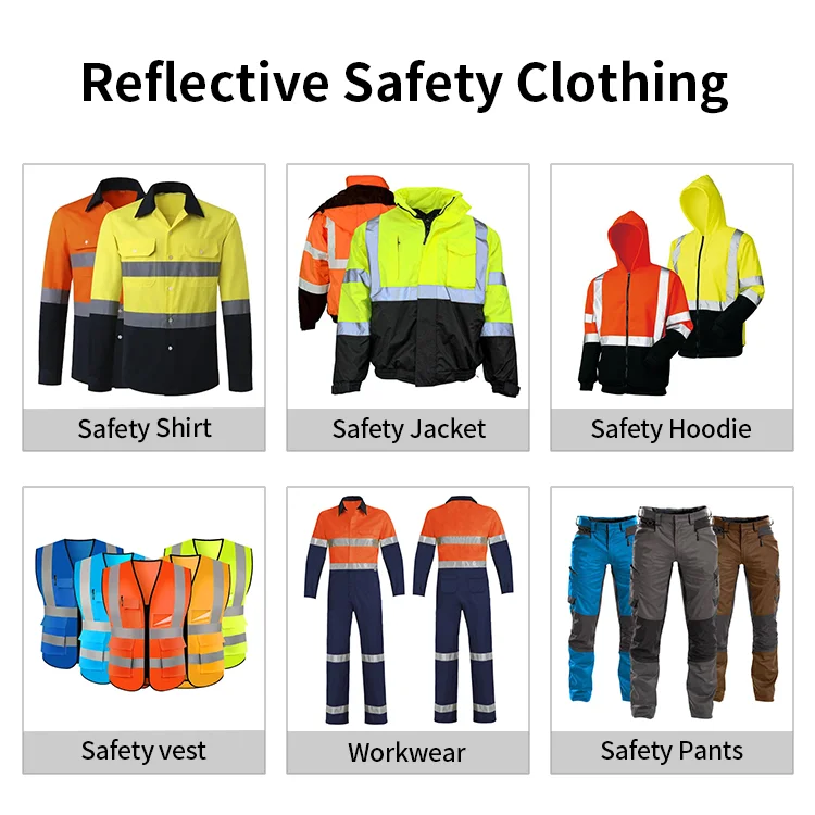 Wholesales Custom Logo Construction Winter Hi Vis Yellow Black Work Hoodie Worker Reflective Fluorescent Safety Reflector Jacket