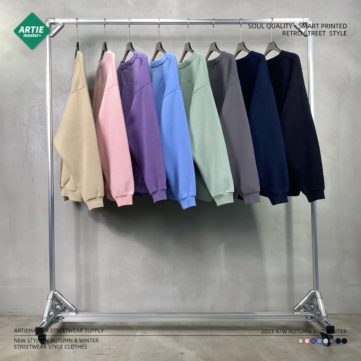 Fashion Plain Black Hooded Sweatshirt Custom Logo Sweatshirt High Quality Pullover Sweatshirt Without Hood