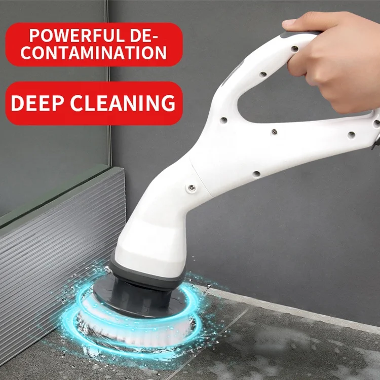 Home Electric Cleaning Brush Rechargeable Detachable Heads Cleaning With Electric Spin Scrubber Brush Kitchen Toilet Clean Tools