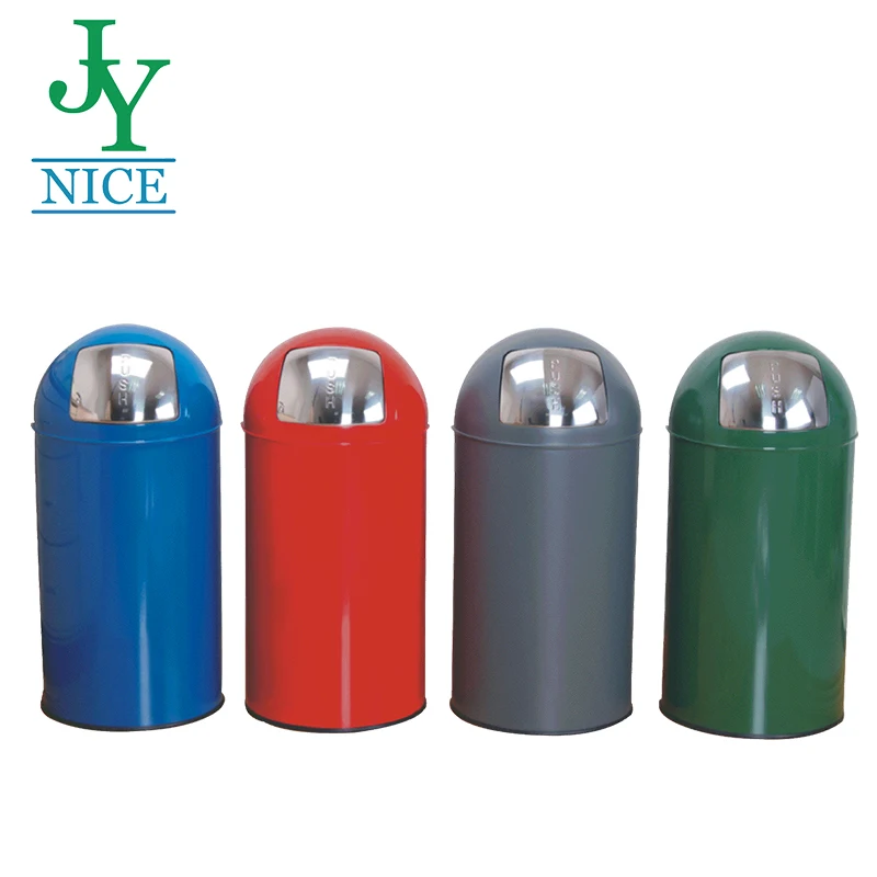 Hotel Lobby  Large Round Warhead Commercial Stainless Steel Garbage Bin Metal Waste Bins Outdoor Trash Can rectangular