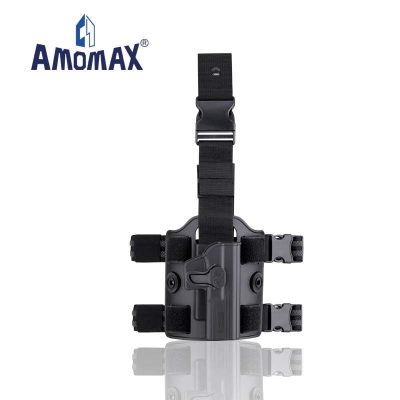 Cytac Amomax outdoor sports polymer plastic tactical gun holster with belt clip for G17/G22/G31 leg holster