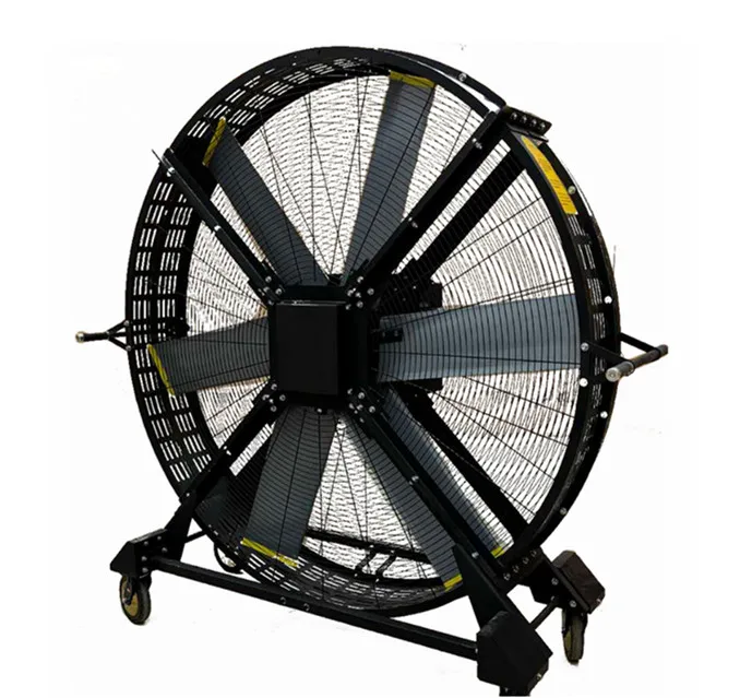 Gyms fitness center factory big air BLDC Motor VFD controlled floor standing mobile HVLS fans