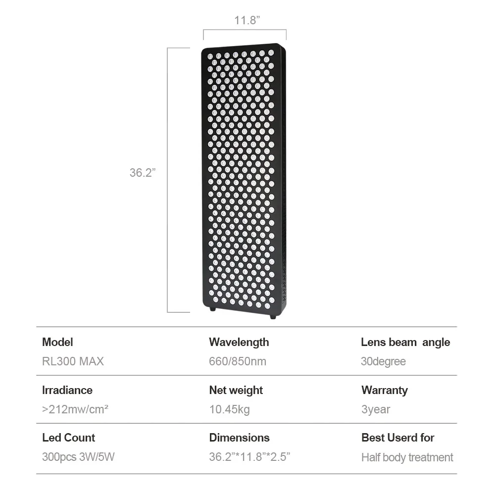 Oem Odm Wholesale 900w Red Light Therapy Panels Full Body Led Infrared Light Therapy Panel Home Use 850nm Light Therapy Lamp