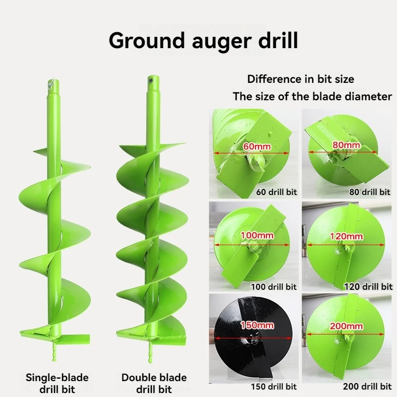 Big Tree Wholesale Alloy Garden Earth Digging Holes Ice Auger Earth Auger Drill Bits Power Tool Accessories Spare Parts