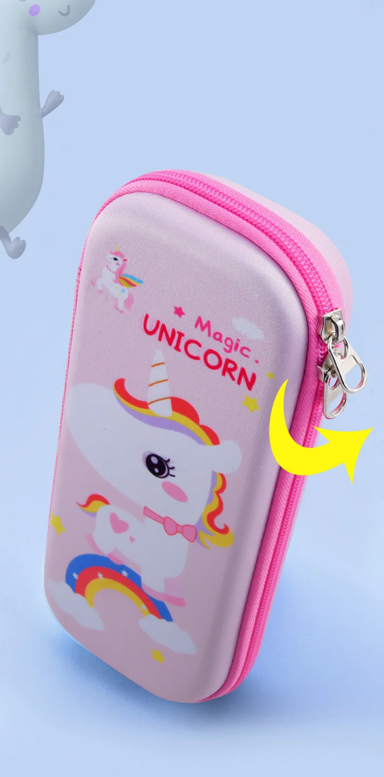 Big Capacity Pencil Pouches For Children Cool Pen Box Zipper Marker Organizer Dinosaur