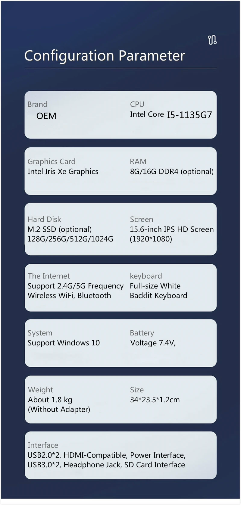 Best Selling Convenient Business Laptop I5-1135G7 16:9 Fhd Display 32Gb Ram 512Gb 1Tb Window 10 Pro Laptop Core I5 15.6 Inch