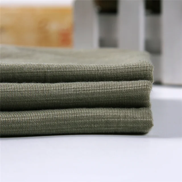 Soft Comfortable 100%Combed Organic Cotton Slub Jersey Fabric For T-Shirt Garments