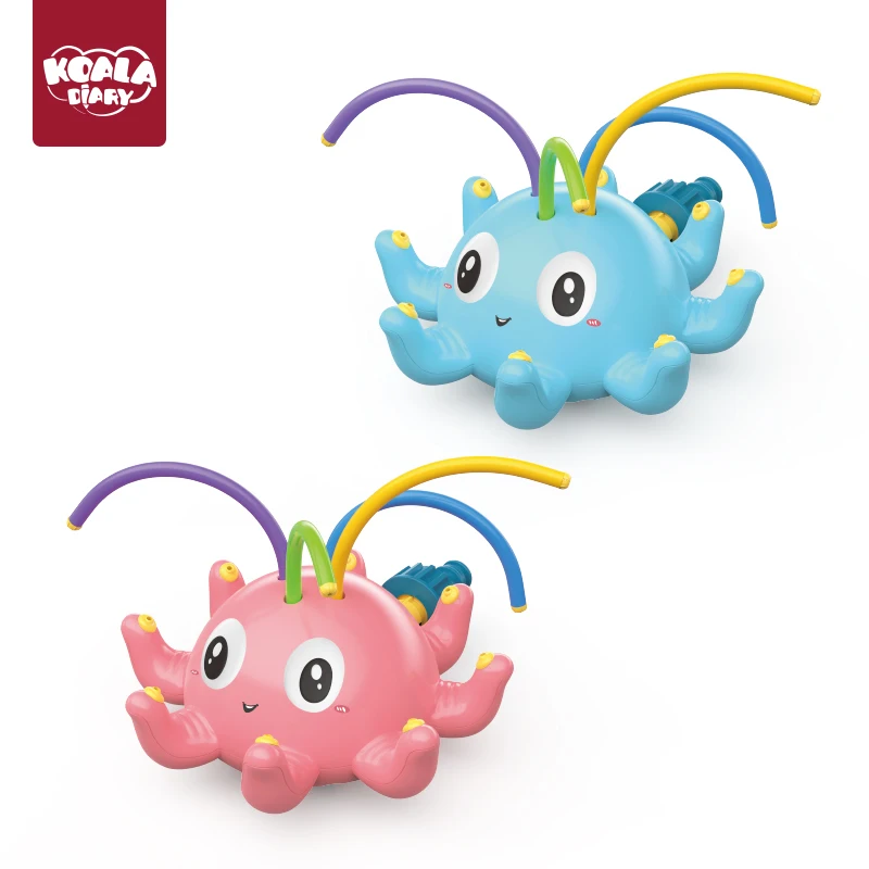 Summer Outdoor Water Toys, Octopus Sprinkler Toys with Wiggler Tubes, Outdoor Water Spray Sprinkler for Kids
