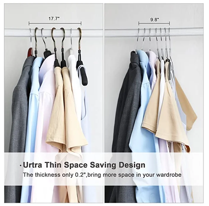 Premium Quality Plastic Suits Hangers Heavy Duty S-Shaped Opening Non-Slip Durable Thickness Space Saving, 360 Swivel Hook