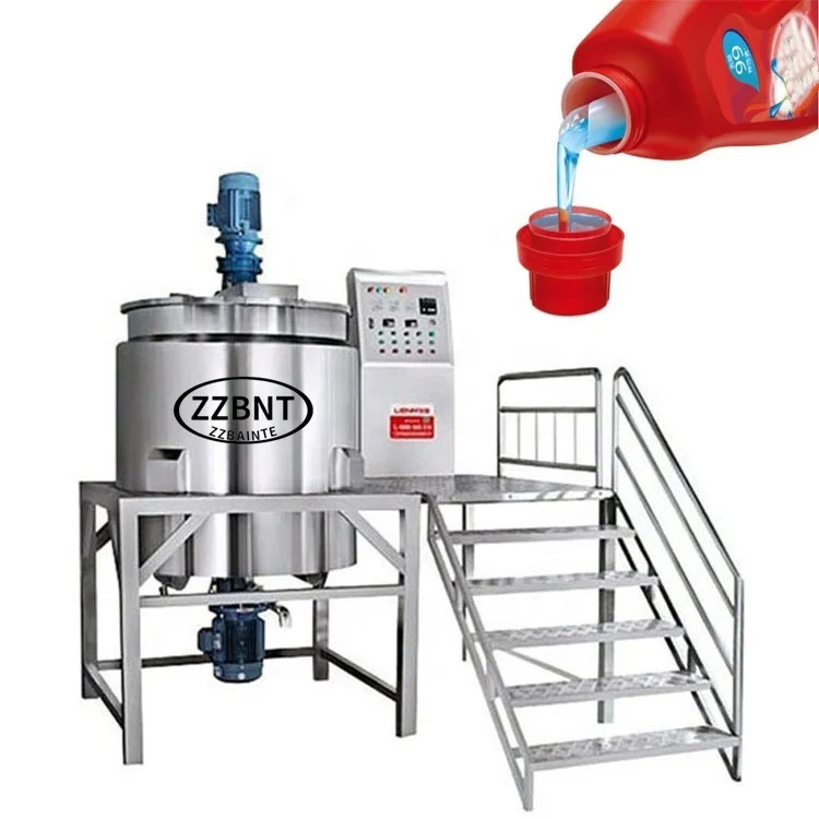 Shampoo/Liquid Soap Equipment/Detergent Stainless Steel Mixing And Heating Tank Liquid Soap Vacuum Equipment Machine