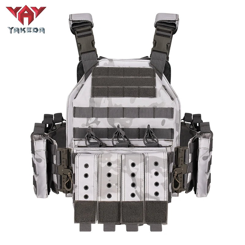Yakeda Tactical Gear Chaleco Tactico 1000D Nylon JPC MOLLE Plate Carrier Camouflage Jacket Uniform Tactical Vest